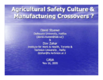 Agricultural Safety Culture and Manufacturing Crossovers?