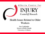 Health Issues Related to Older Workers
