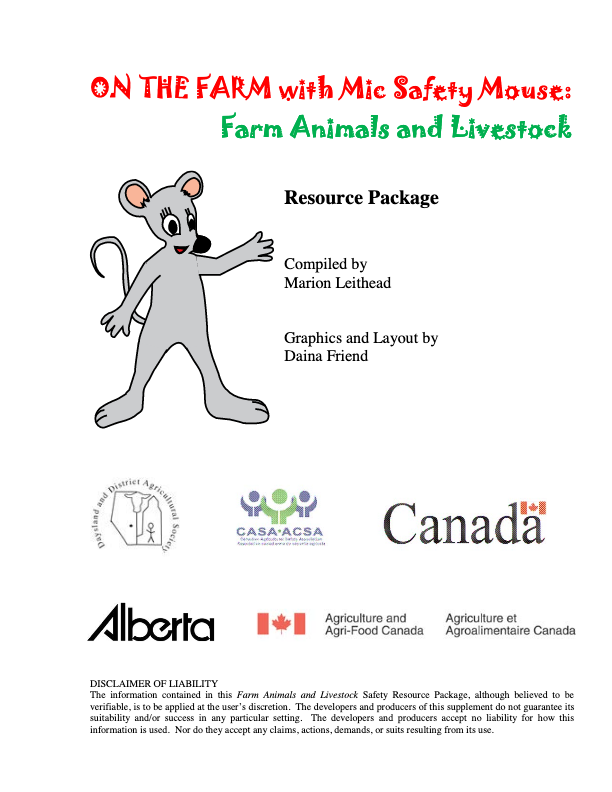 On the Farm with Mic Safety Mouse- Farm Animals and Livestock – Canadian  Agricultural Safety Association
