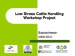 Low Stress Cattle Handling Workshop Project