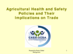 Agricultural Health and Safety Policies and Their Implications on Trade