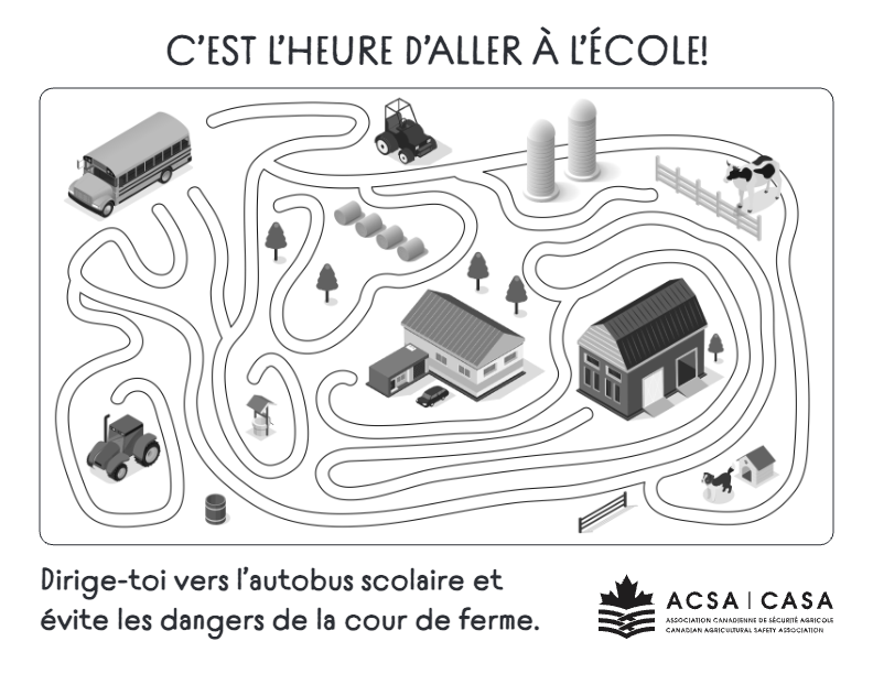 Coloriage—C’est l’heure d’aller à l’école !